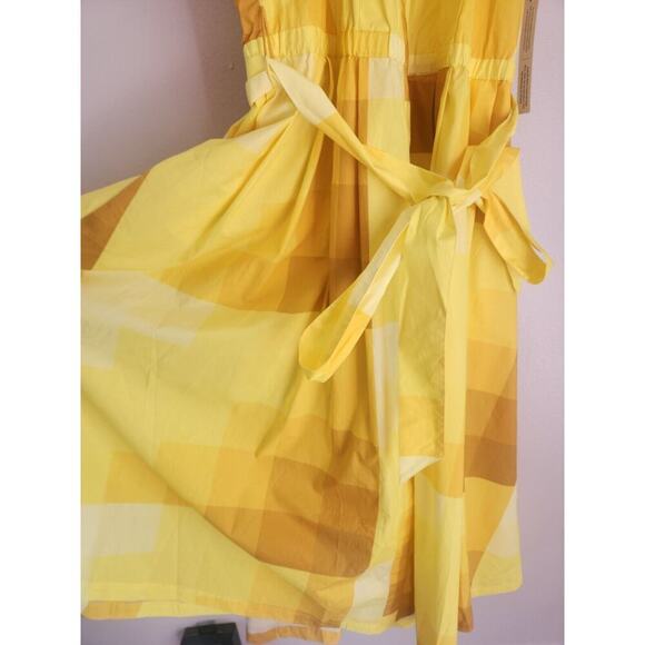 NWT Plenty by Tracy Reese Halter Button-down Shirt Dress Size 2X Yellow #ND411 - Picture 6 of 13